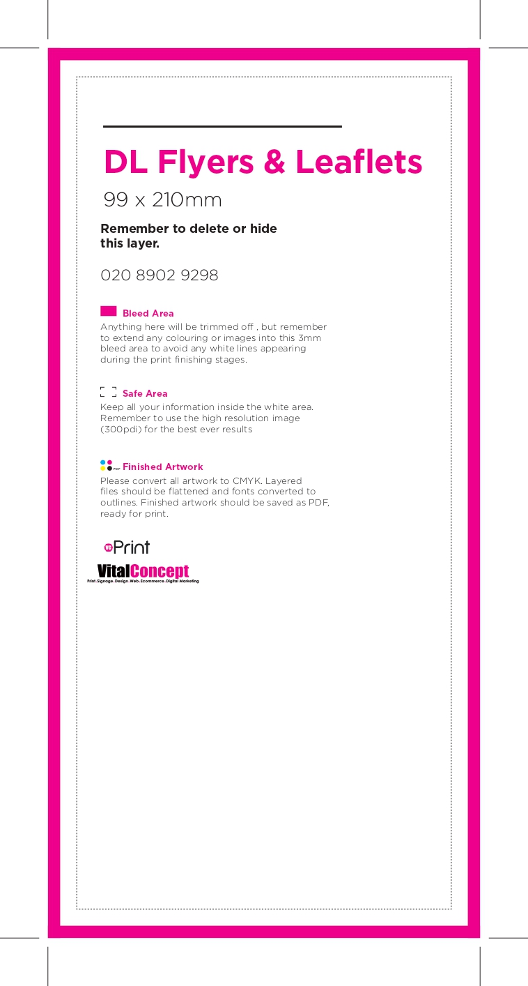 Available Sizes & Templates at VC Print 1