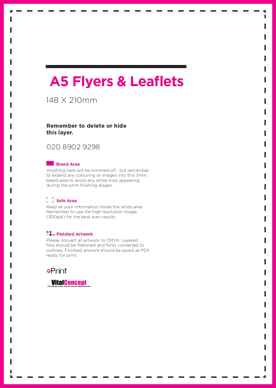 Available Sizes & Templates at VC Print